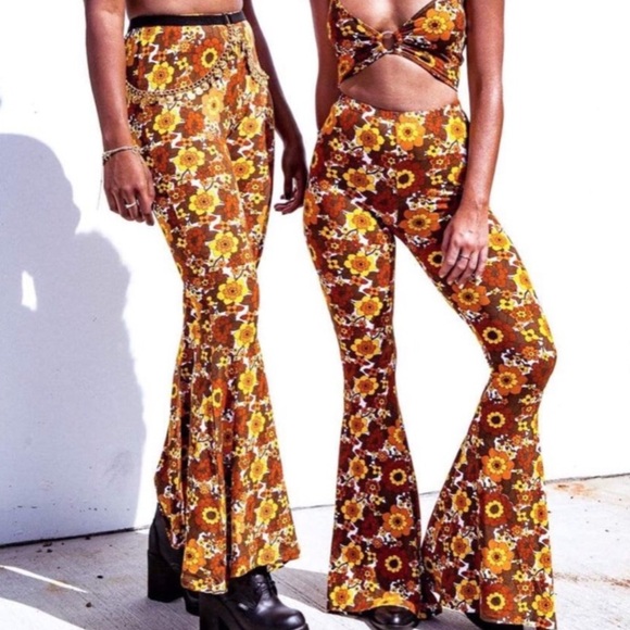 HER PONY MARGAUX Retro Look Festival Flare Pants US size 6 - Picture 15 of 15